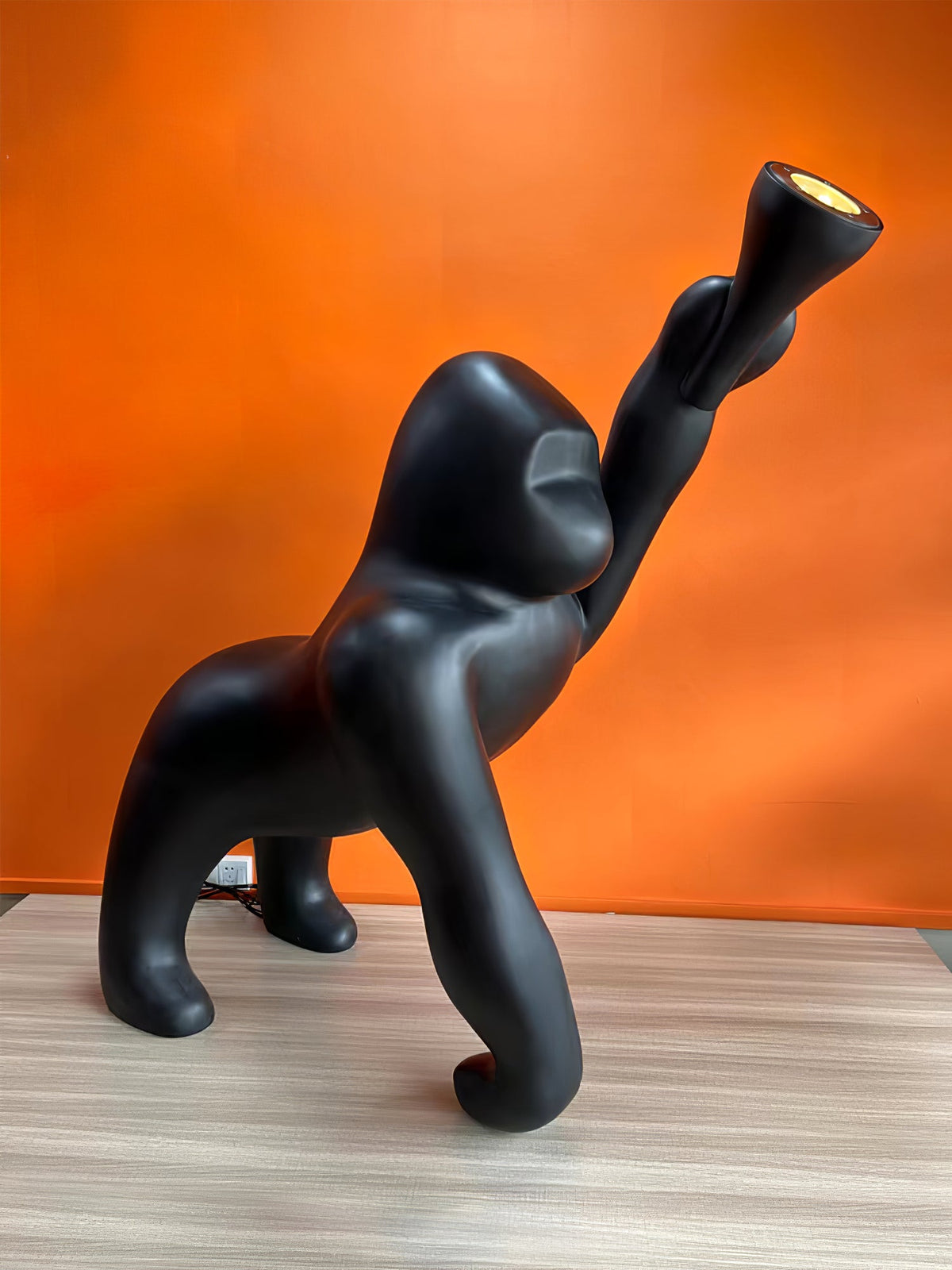 Zasolil Artistic Resin Gorilla Floor Lamp