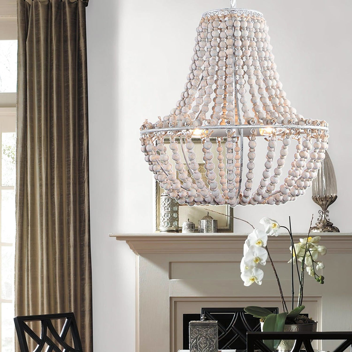 Aglo Chandelier Wood Organic Relaxed