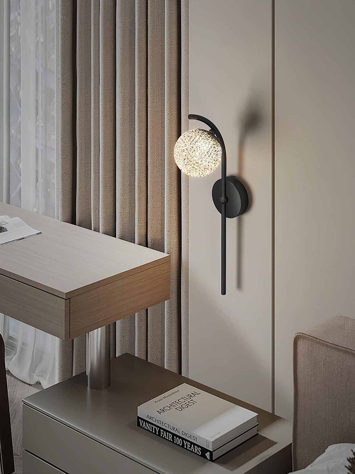 Urineth Premium Nordic Art Crystal Wall Lamp