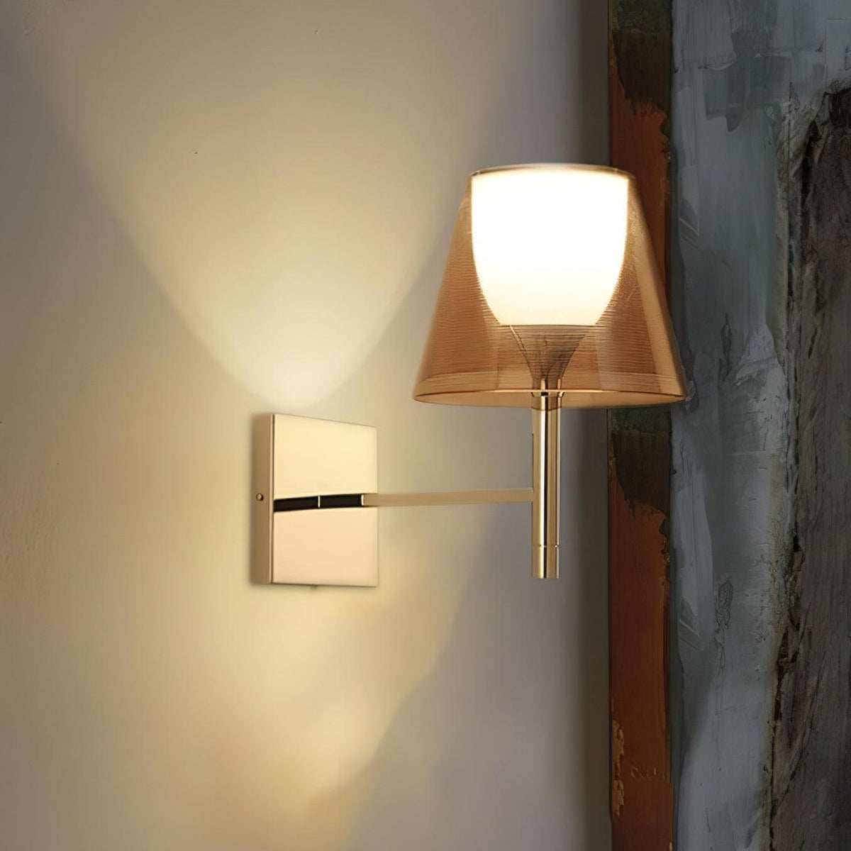 Orsore Chrome Prism Fabric Wall Lamp