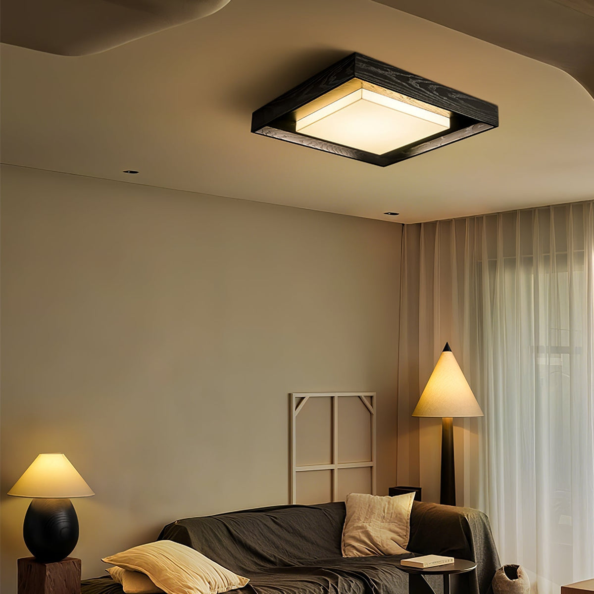 Auro Rustic Wood Ceiling Light