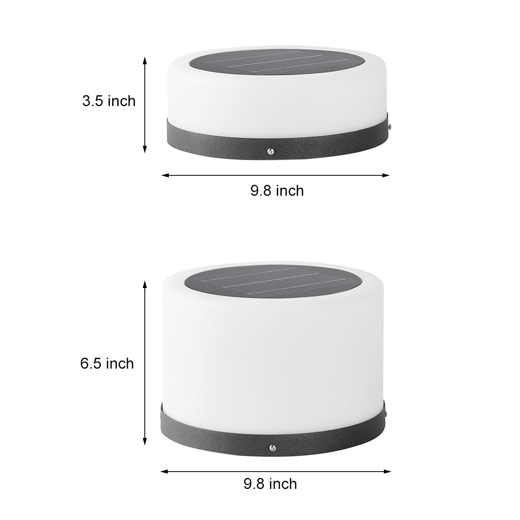 Round Acrylic Waterproof White LED Modern Solar Lights Outdoor Garden Lights - Lamp Outdoor