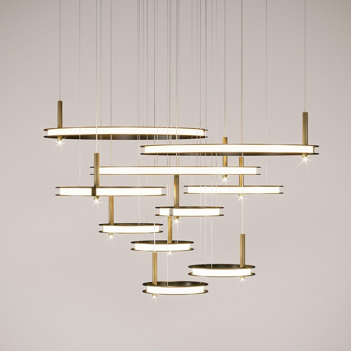 Virauian Chandelier Ring Layered Minimalist