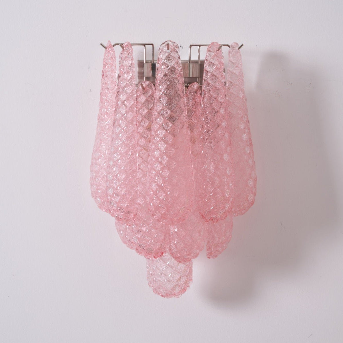 Liorelaria Wall Lamp Pink Teardrop Glass Floral Artistic