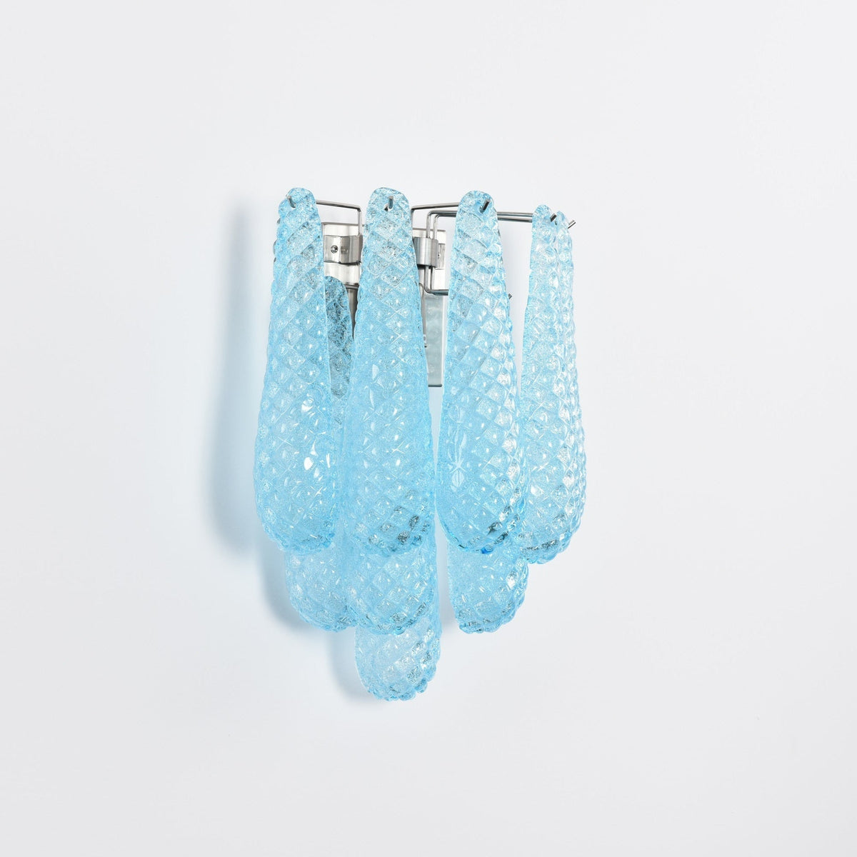 Liorelaria Wall Lamp Pink Teardrop Glass Floral Artistic