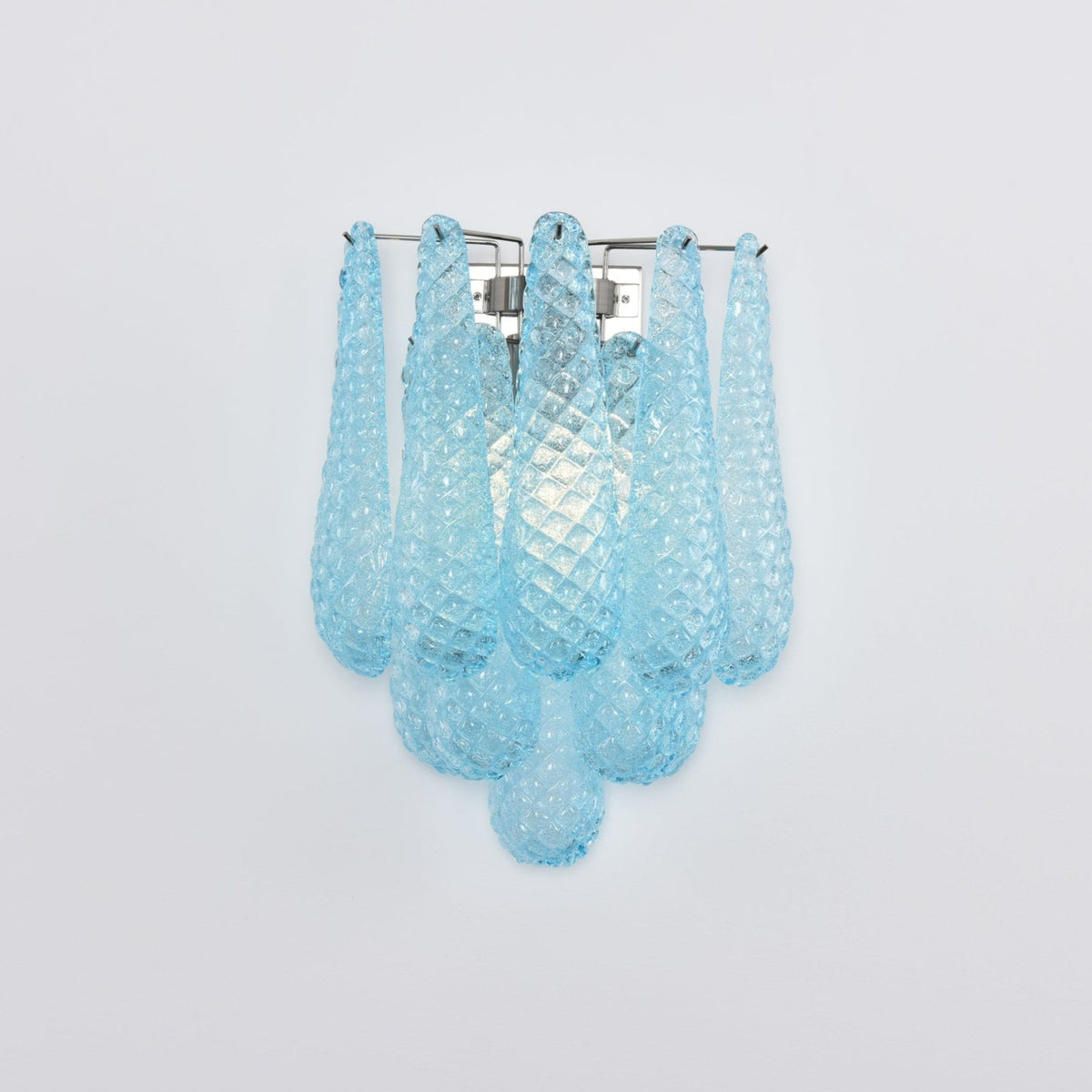 Liorelaria Wall Lamp Pink Teardrop Glass Floral Artistic