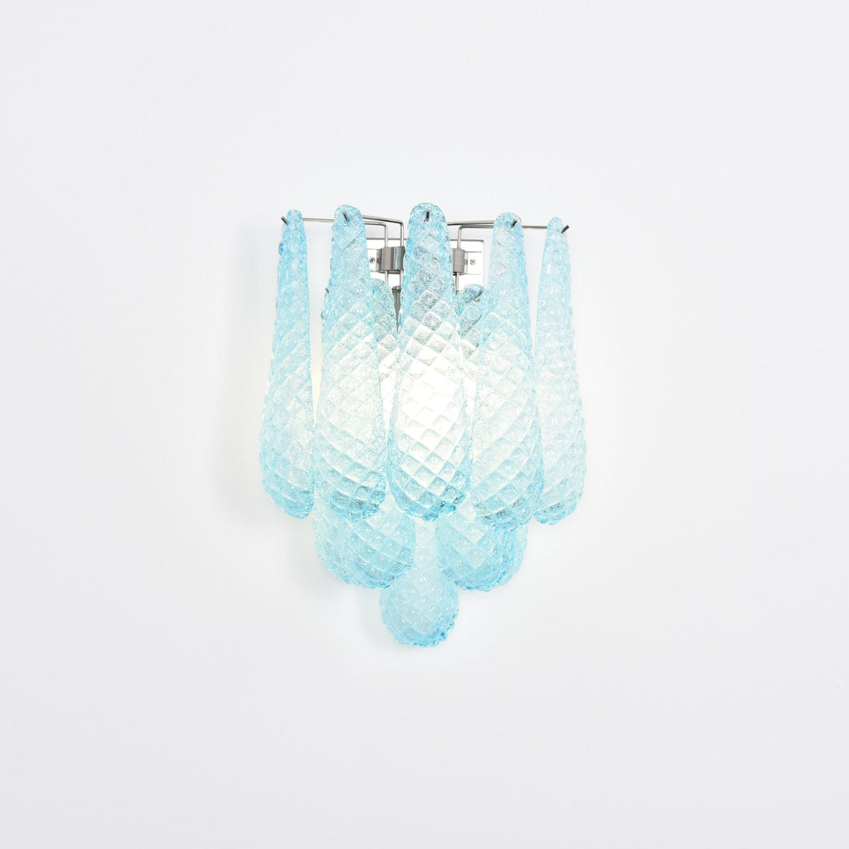 Liorelaria Wall Lamp Pink Teardrop Glass Floral Artistic