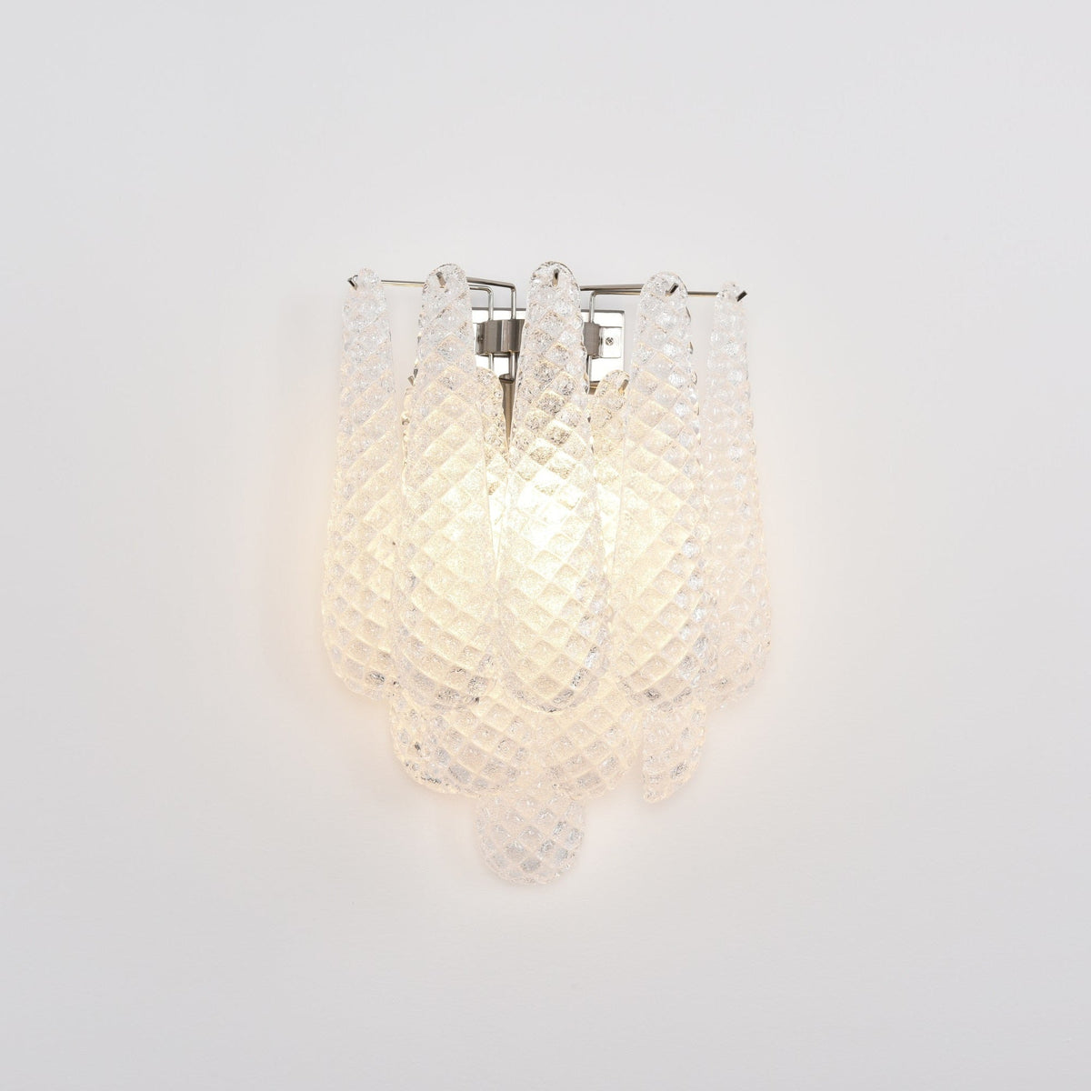 Liorelaria Wall Lamp Pink Teardrop Glass Floral Artistic