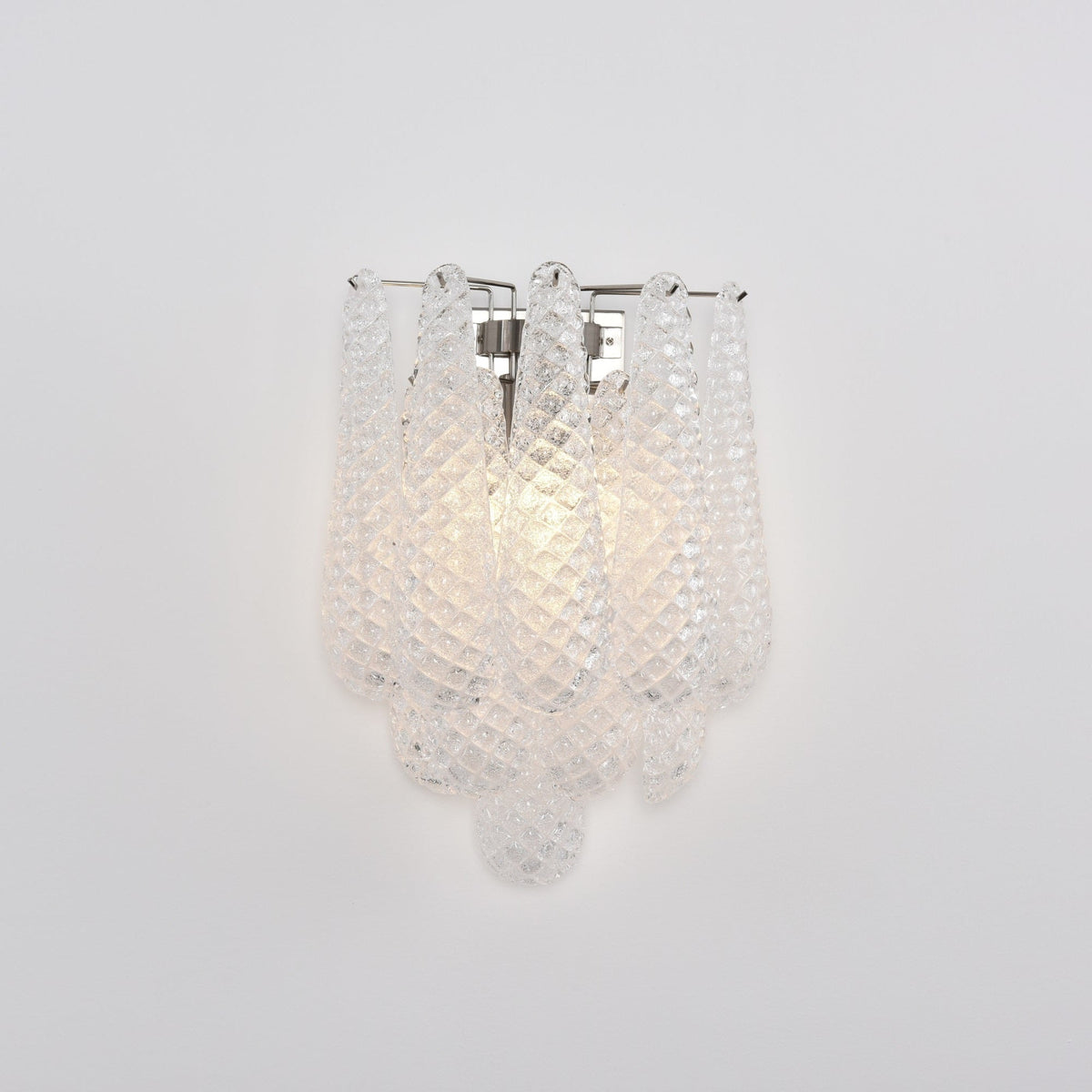 Liorelaria Wall Lamp Pink Teardrop Glass Floral Artistic