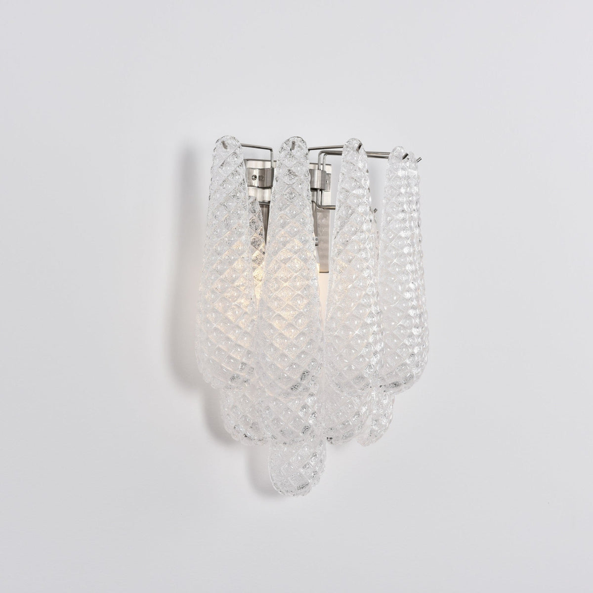 Liorelaria Wall Lamp Pink Teardrop Glass Floral Artistic