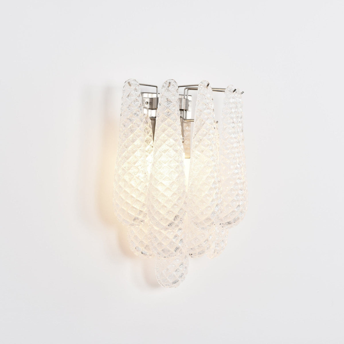 Liorelaria Wall Lamp Pink Teardrop Glass Floral Artistic