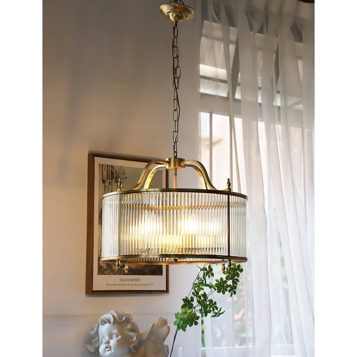 Havren Glass Drum Chandelier