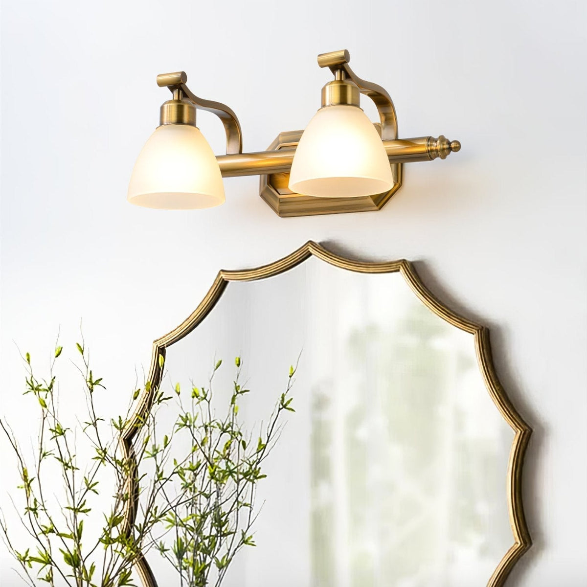 Colaeus Classic Art Bath Glass Wall Light