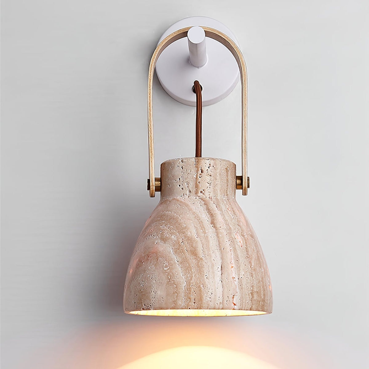 Tarix Travertine Lantern Wall Light