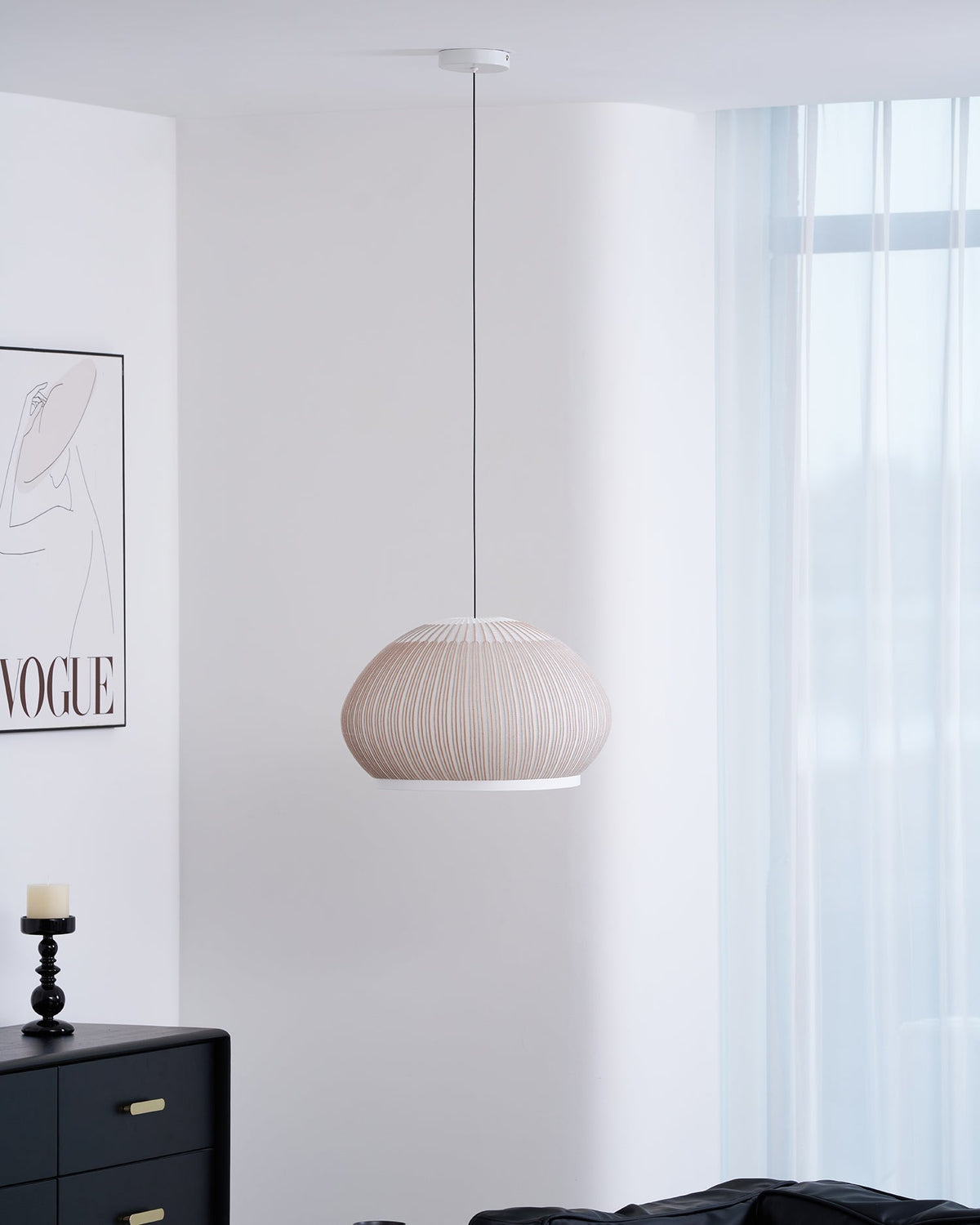 Lineiella Minimalist Fabric Pendant Light