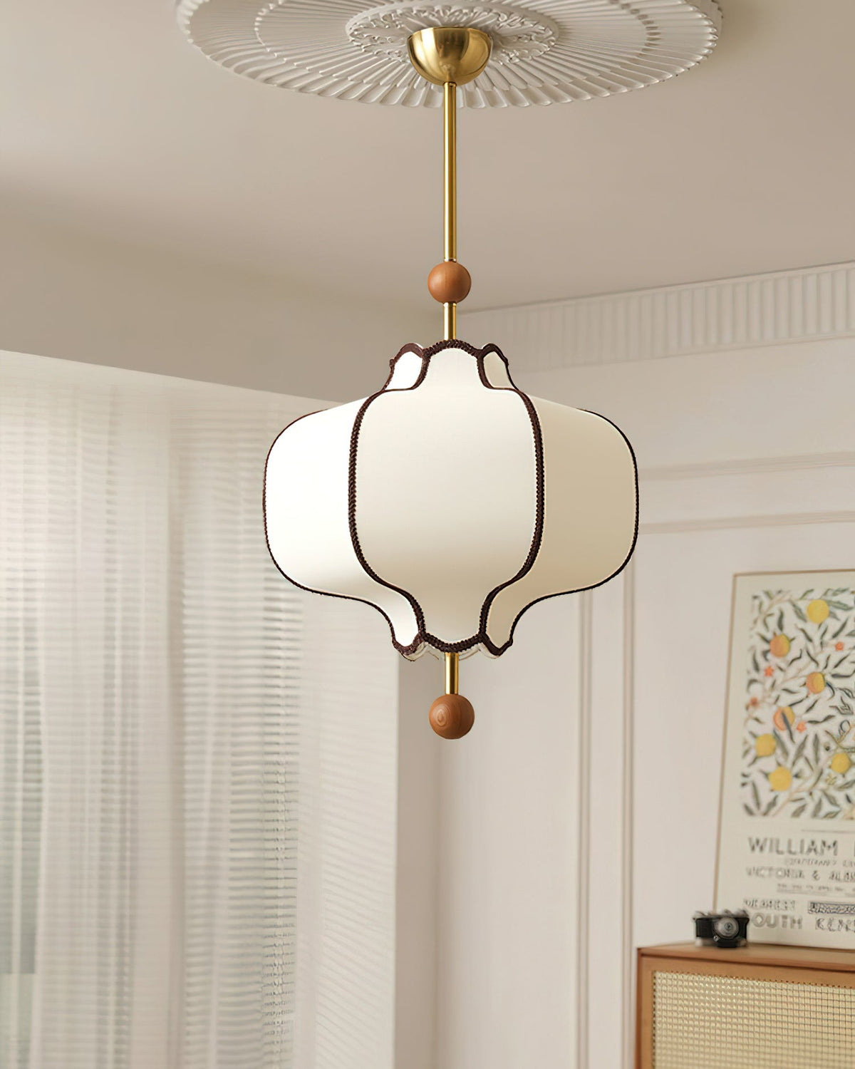 Miralielle Pendant Light Lantern Fabric for Living Room