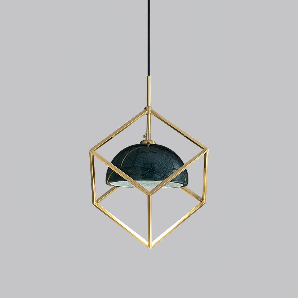 Cubo Modern Brass Pendant Lamp