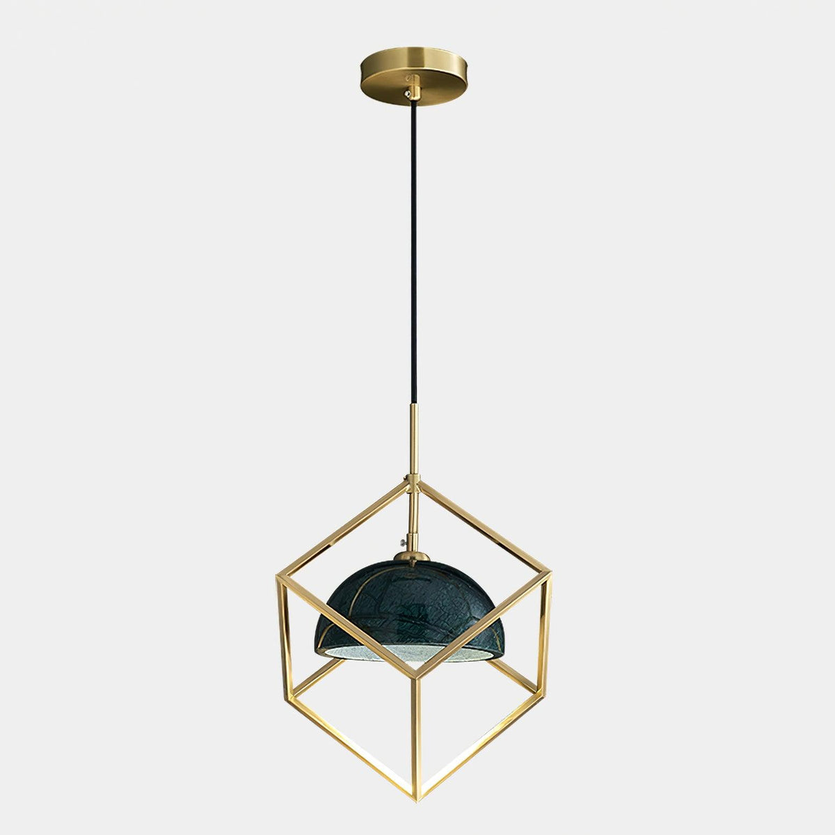 Cubo Modern Brass Pendant Lamp