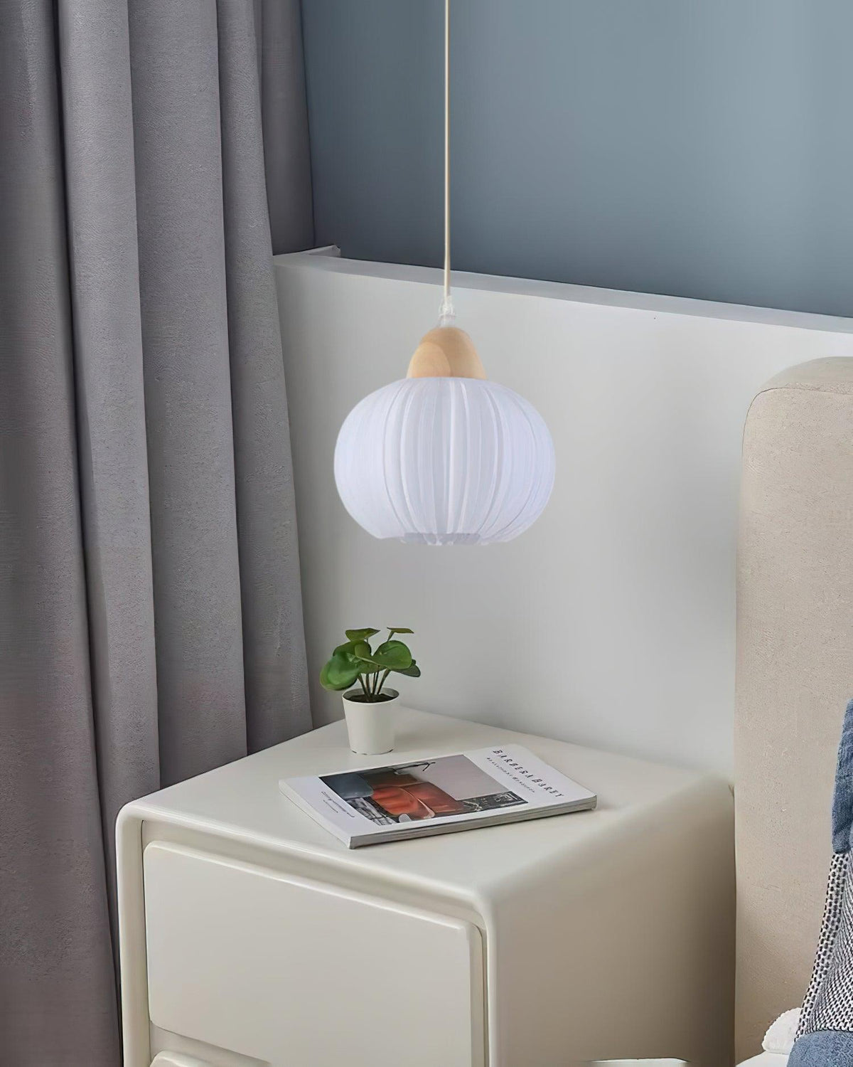 Pumpkin Modern Wood Pendant Lamp