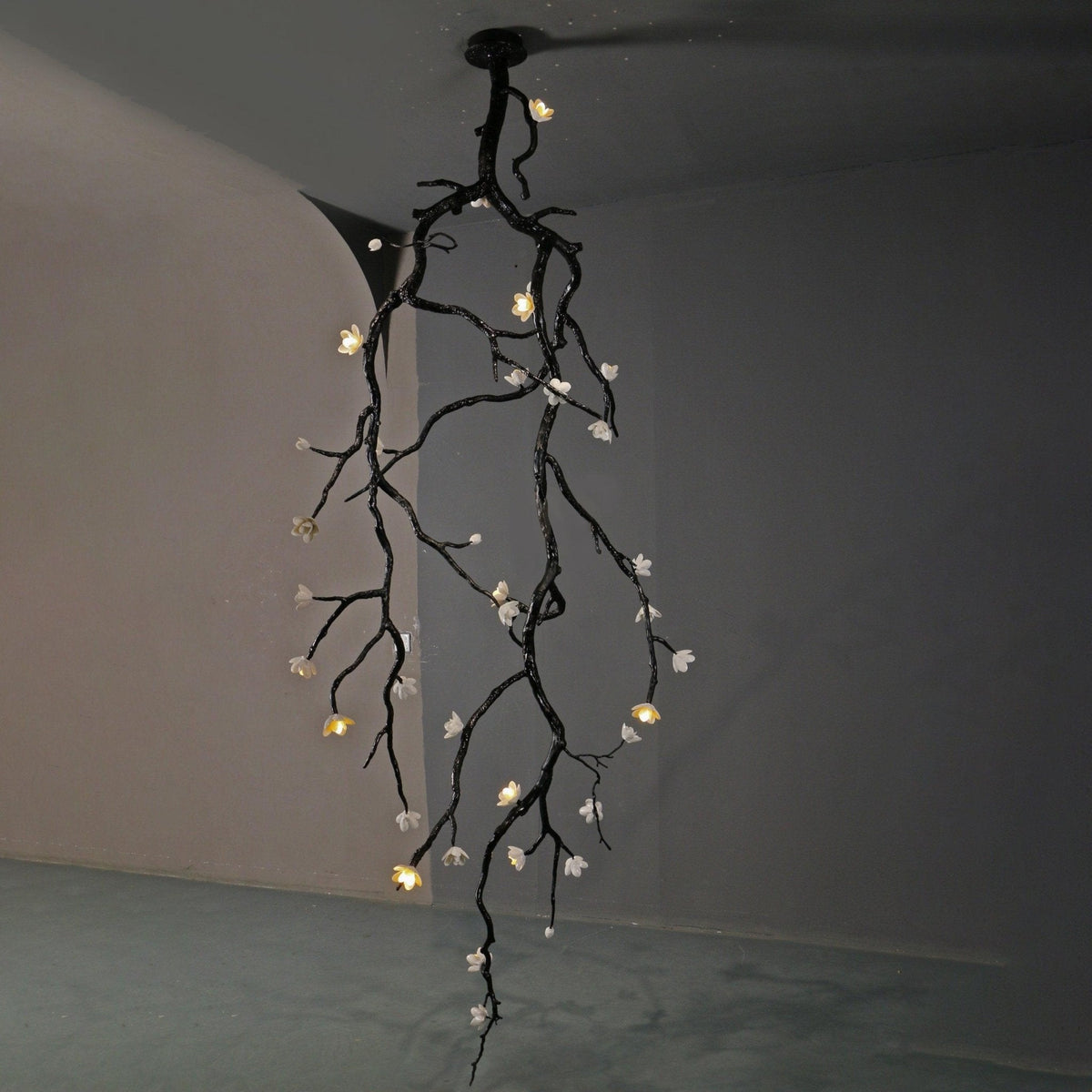 Rae Chandelier Black Branch Flower