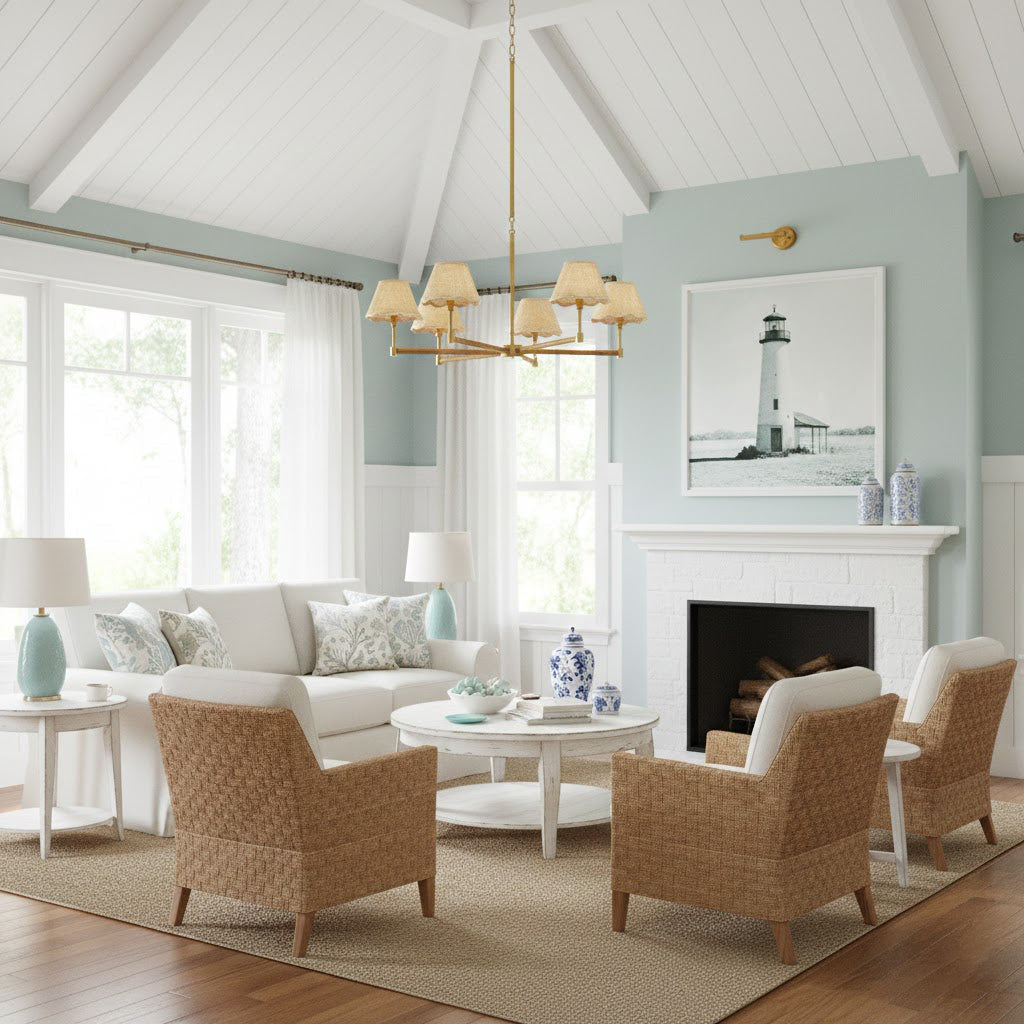 Piko Rattan Chandelier