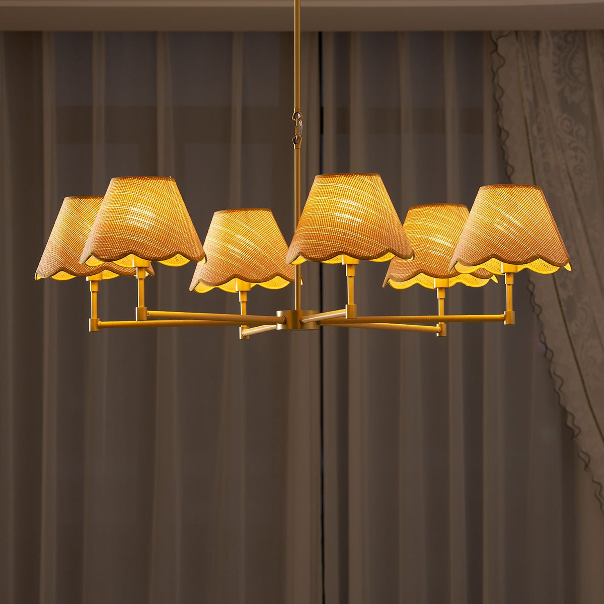 Piko Rattan Chandelier