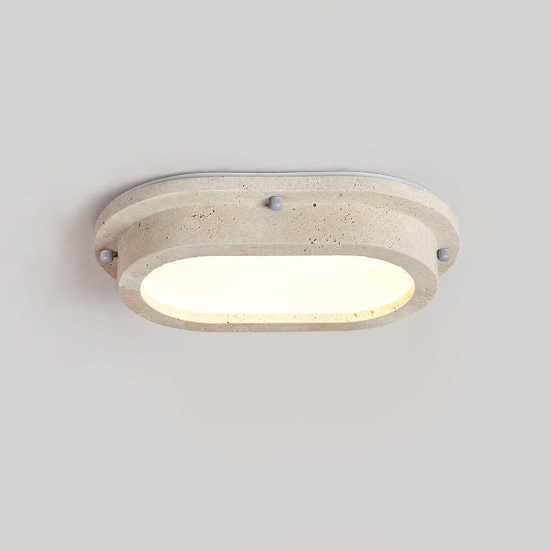 Remy Minimalist Yellow Travertine Linear Ceiling Lamp
