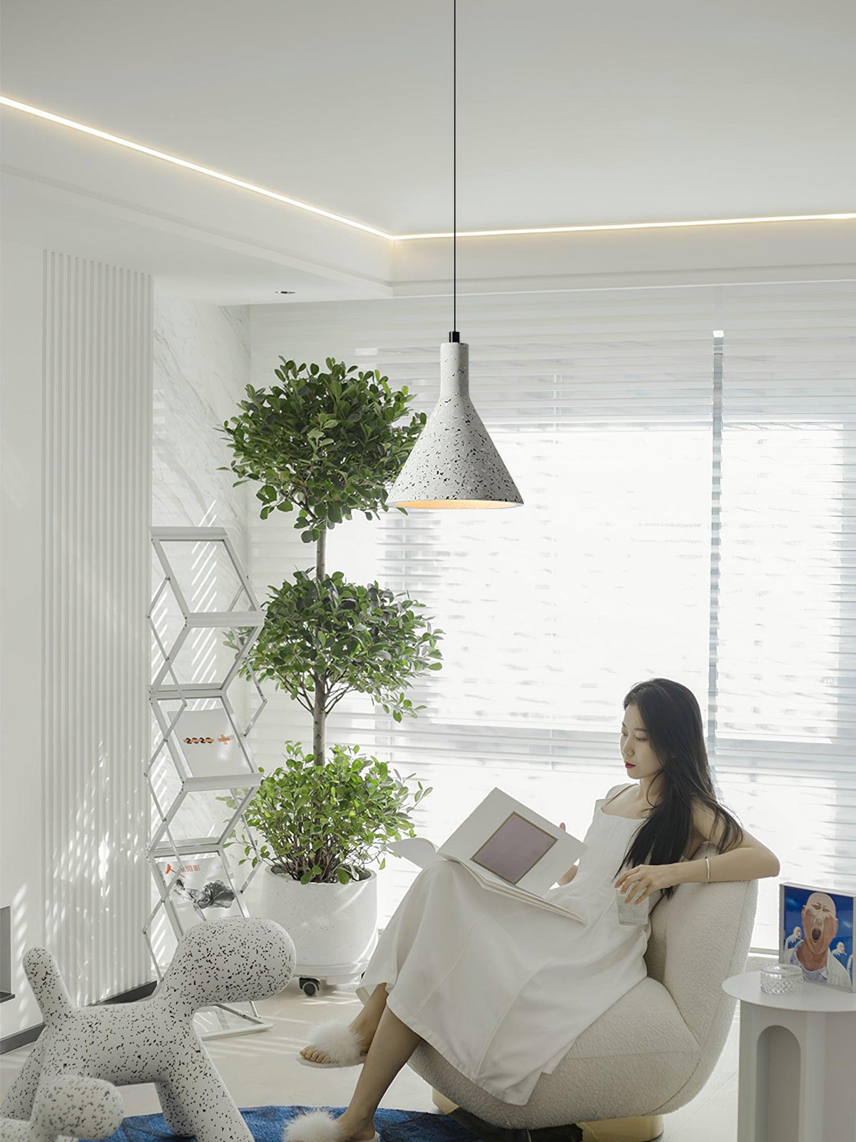 Marisaya Minimalist Concrete Pendant Light