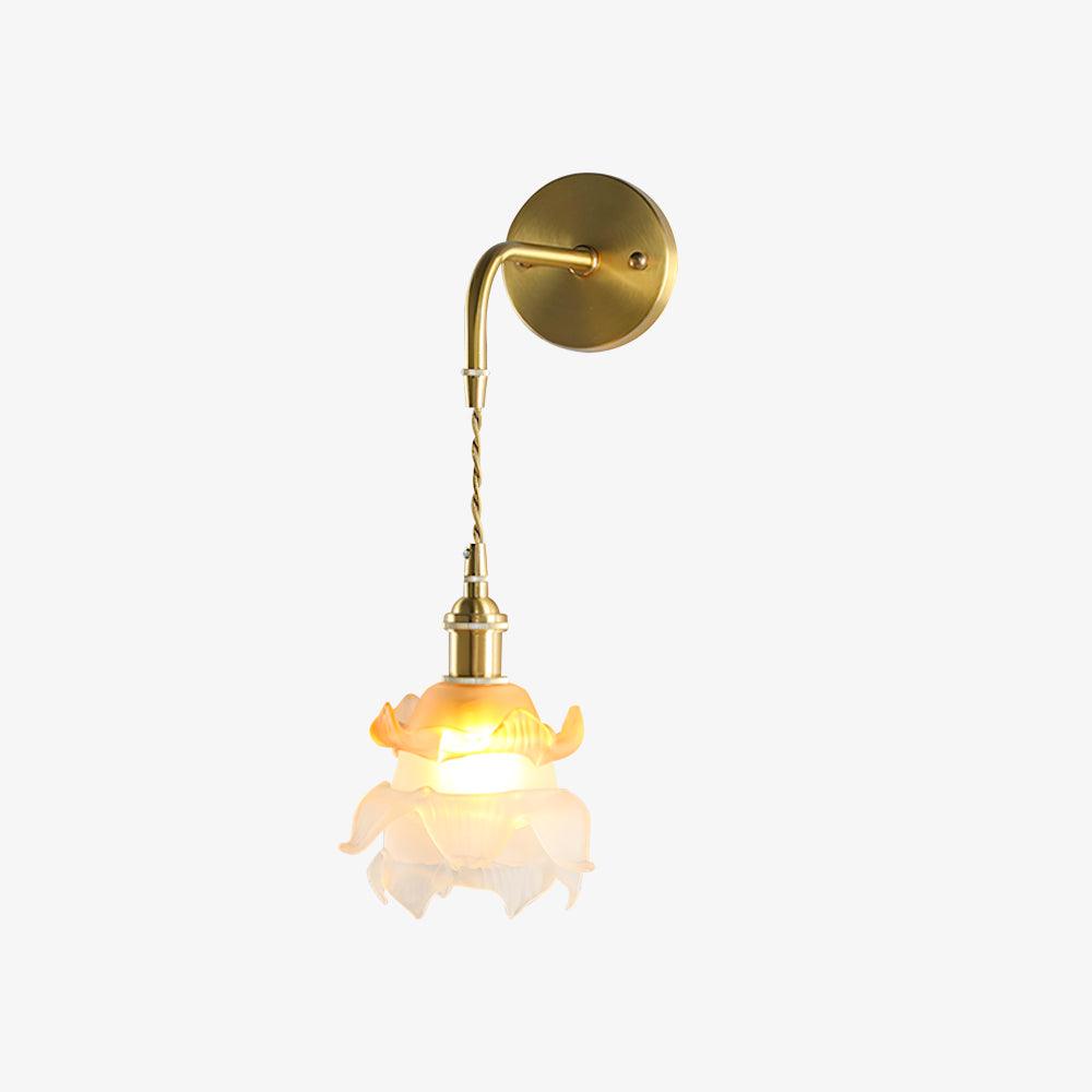 Amarira Premium Elegance Brass Glass Wall Lamp