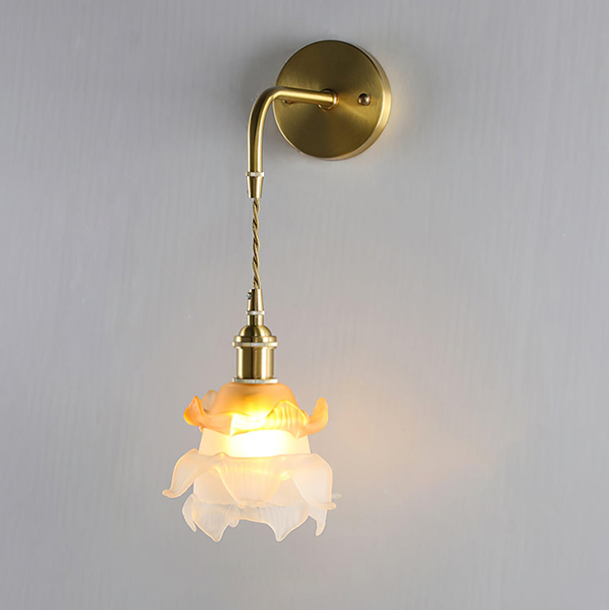 Amarira Premium Elegance Brass Glass Wall Lamp