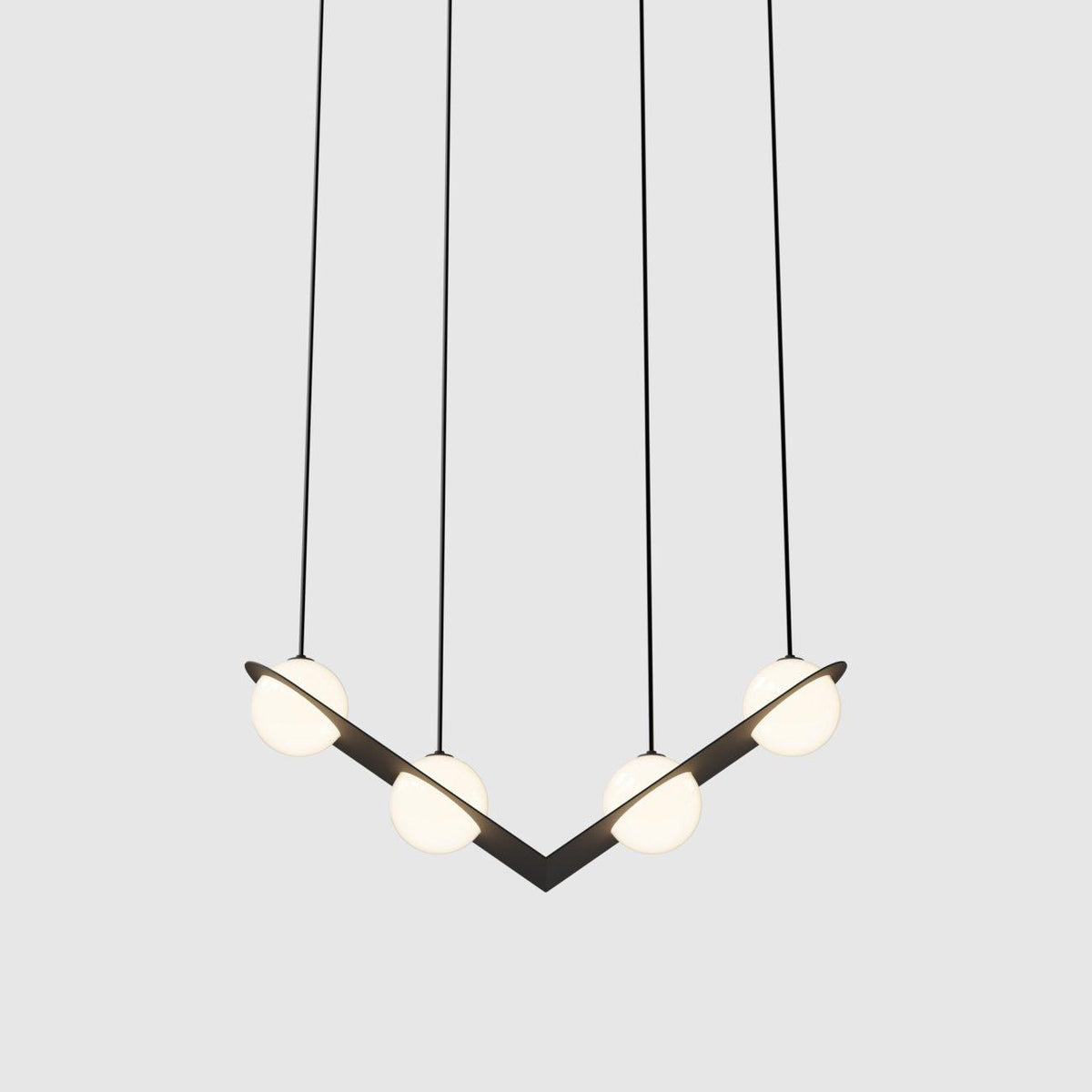 Theo Black Glass Pendant Lamp