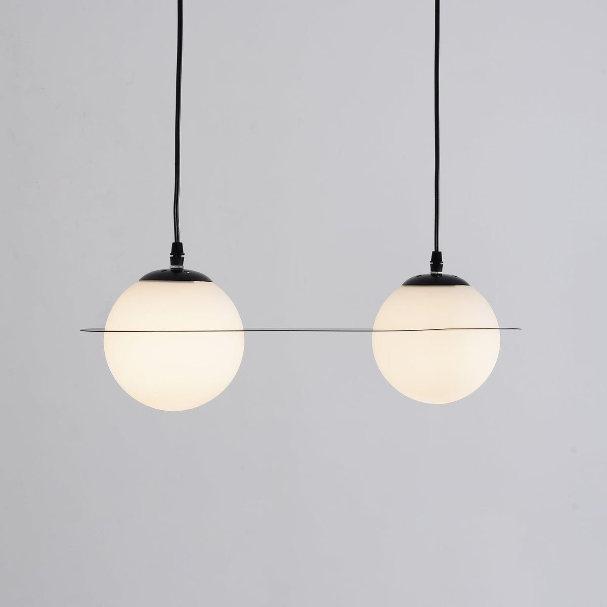 Theo Black Glass Pendant Lamp