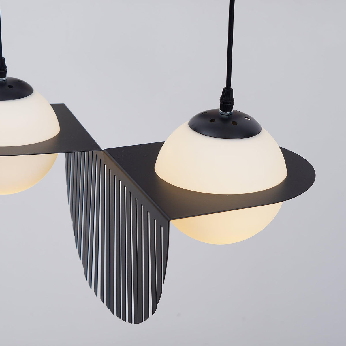 Theo Black Glass Pendant Lamp