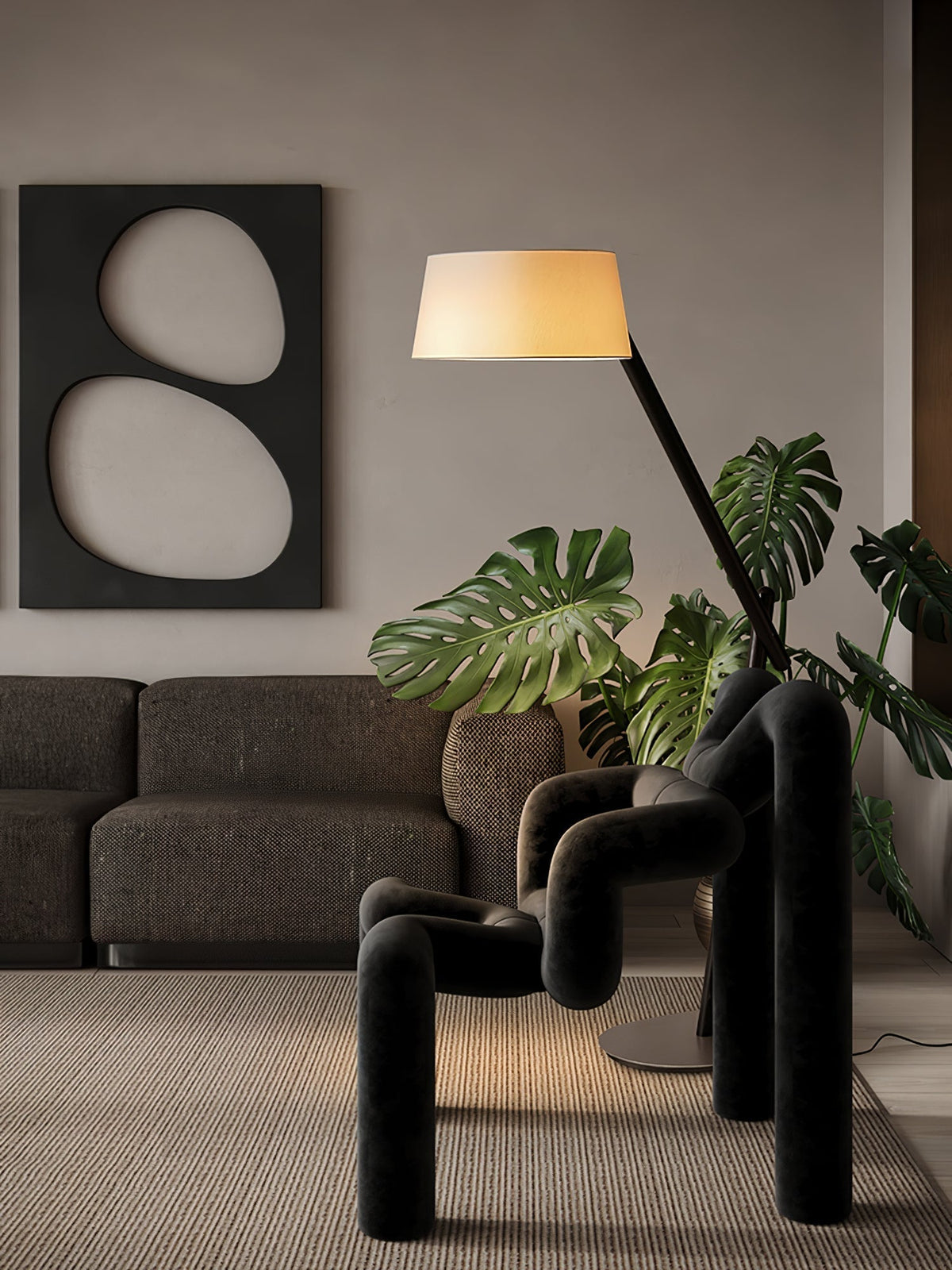 Cethar Scandinavian Fabric Floor Lamp