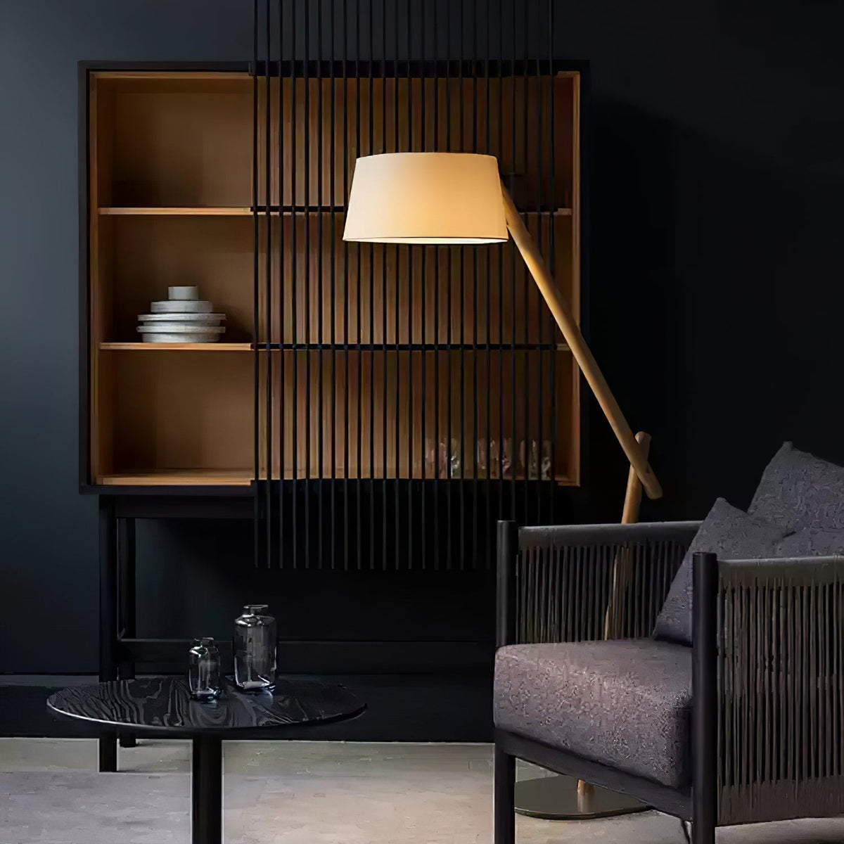 Cethar Scandinavian Fabric Floor Lamp
