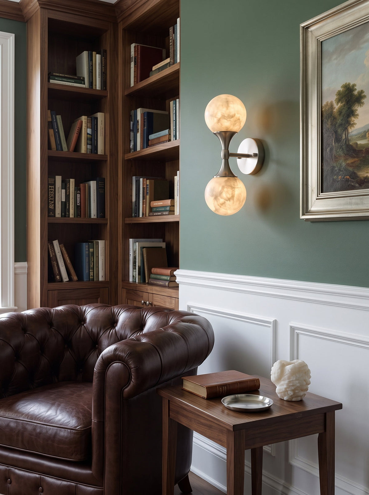 Ulverford Dual Alabaster Wall Sconce