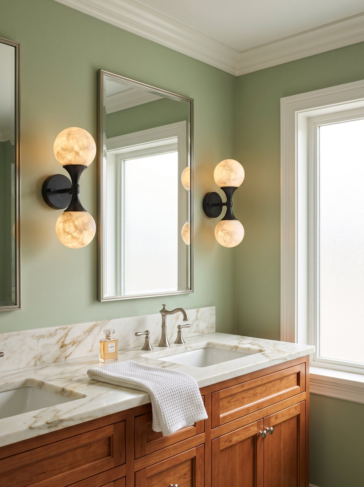 Ulverford Dual Alabaster Wall Sconce