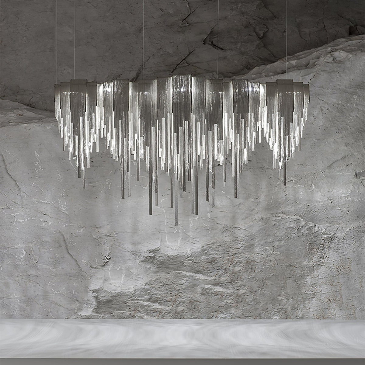 Tarien Chandelier Layered Chain Nickel Luxury