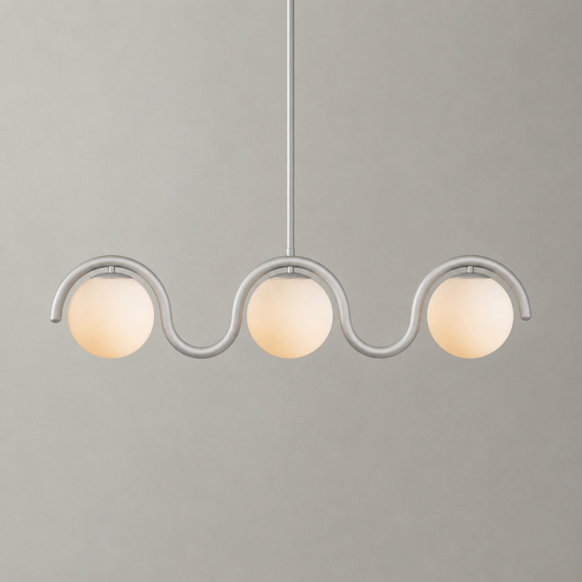 Ashcombe Opal Glass Linear Chandelier