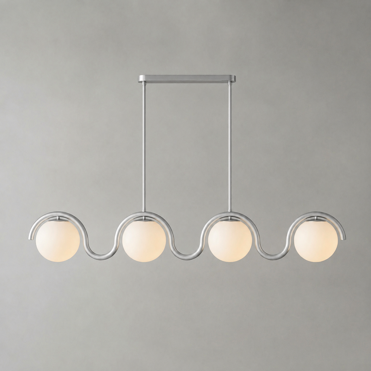 Ashcombe Opal Glass Linear Chandelier