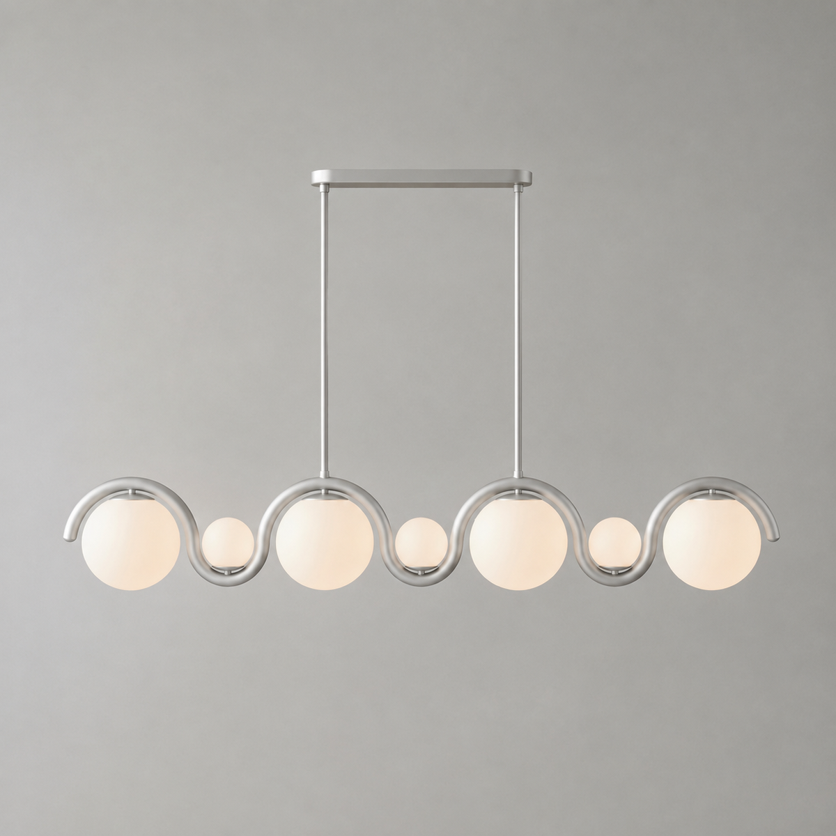 Ashcombe Opal Glass Linear Chandelier