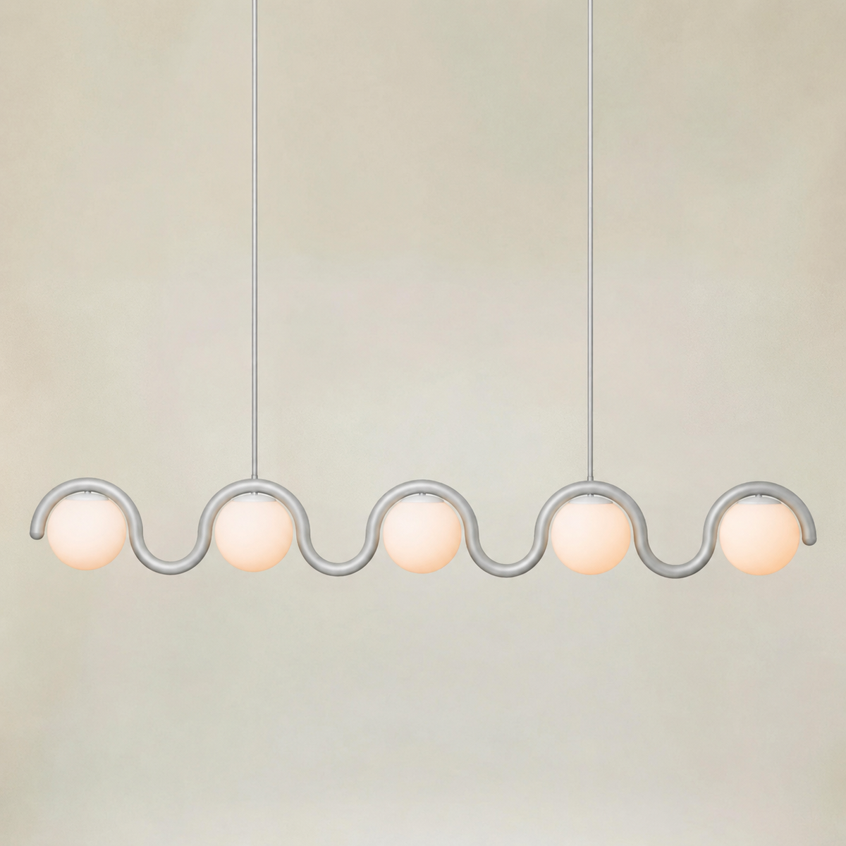 Ashcombe Opal Glass Linear Chandelier