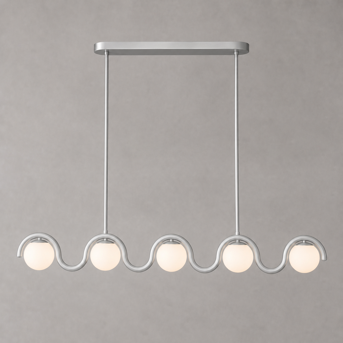 Ashcombe Opal Glass Linear Chandelier
