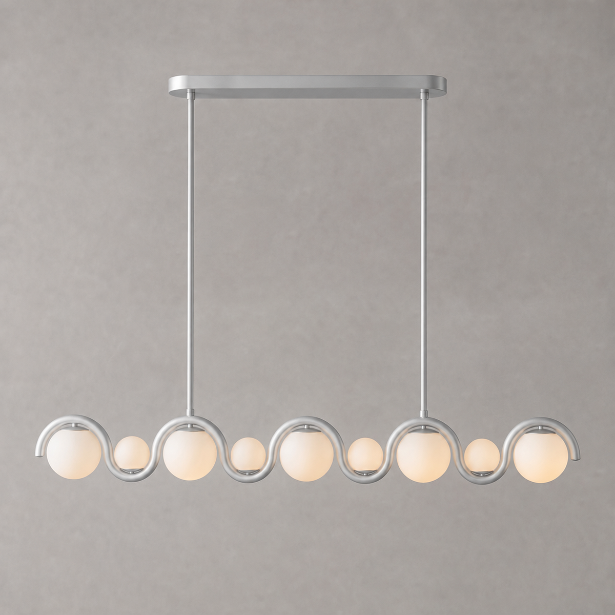 Ashcombe Opal Glass Linear Chandelier