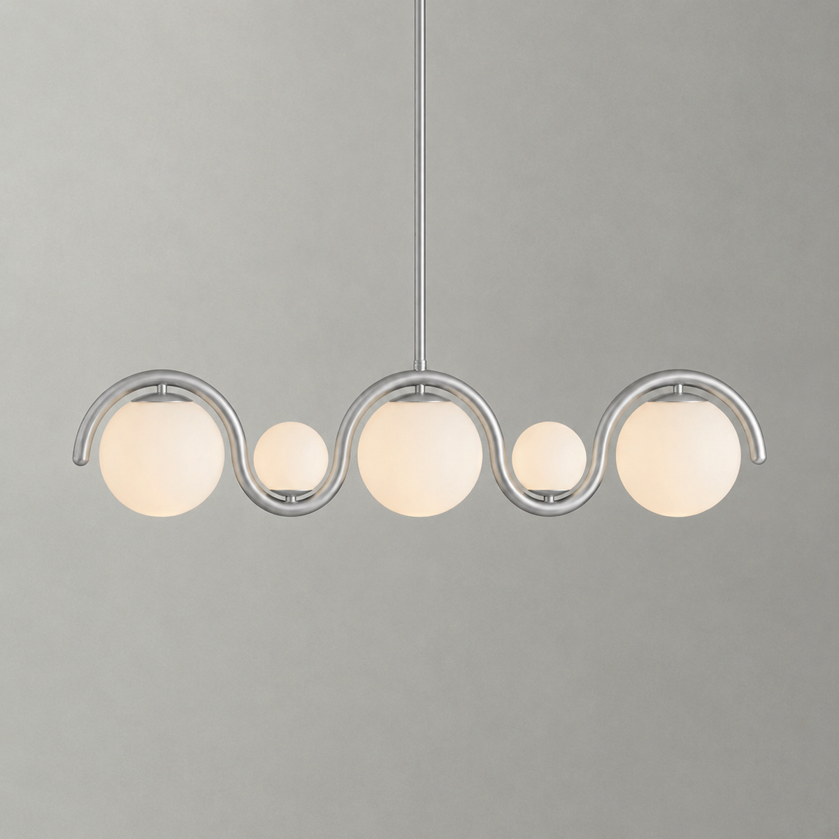 Ashcombe Opal Glass Linear Chandelier