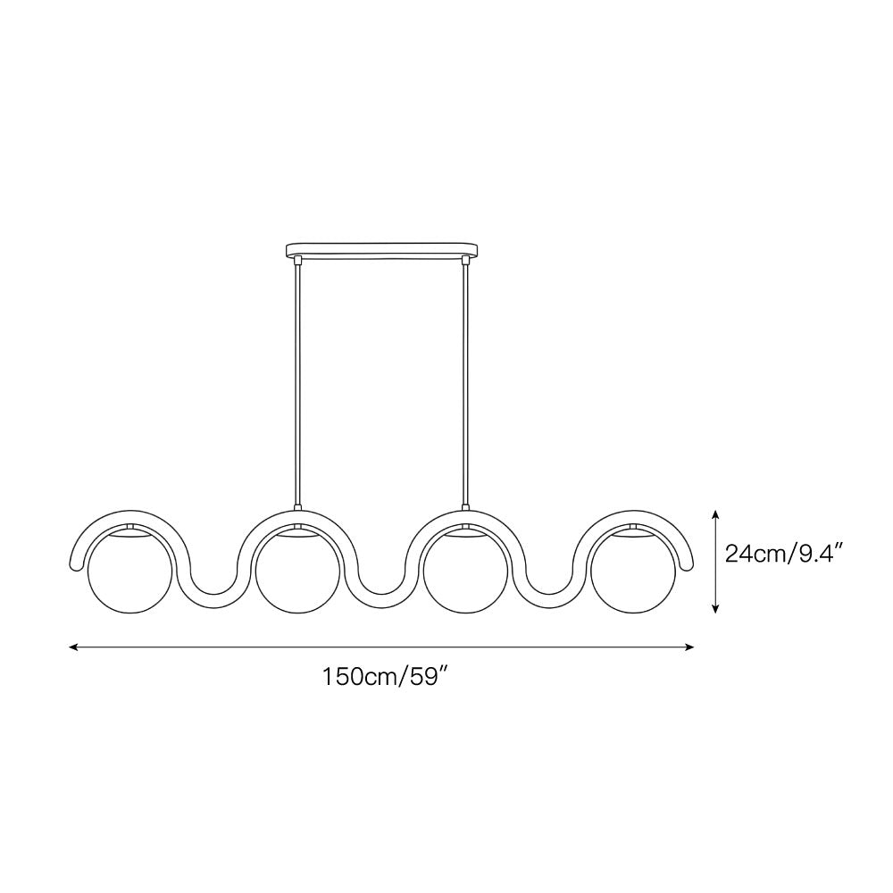 Bedo Linear Ball Pendant Light