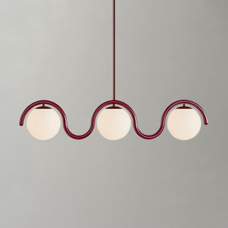Ashcombe Opal Glass Linear Chandelier