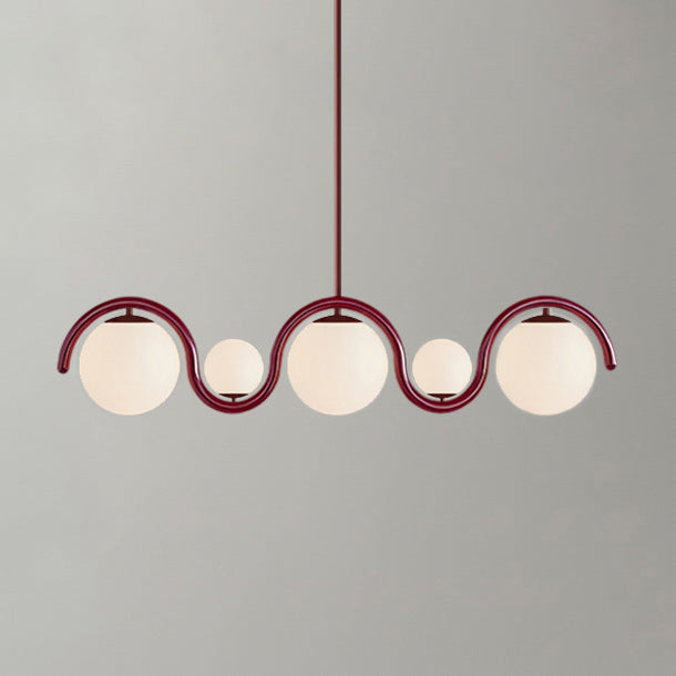 Ashcombe Opal Glass Linear Chandelier