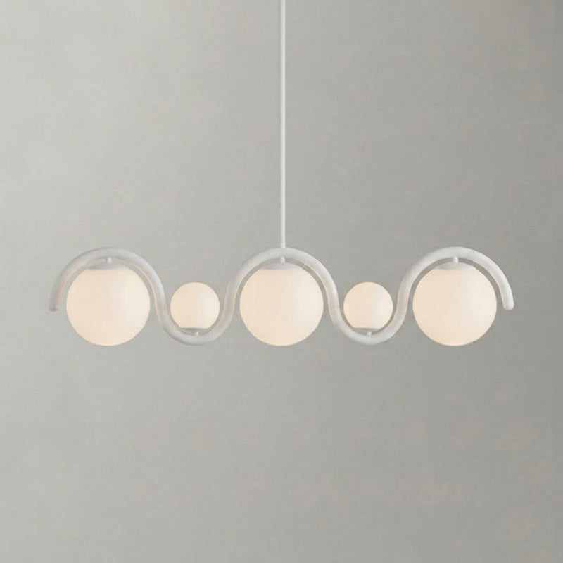 Ashcombe Opal Glass Linear Chandelier