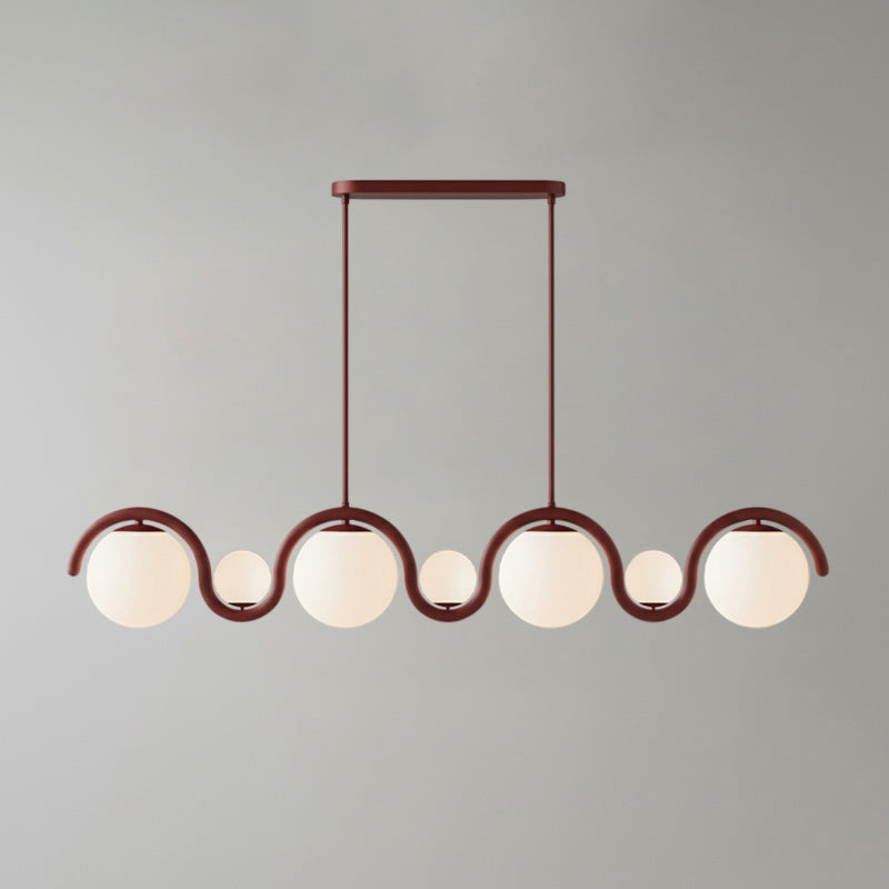 Ashcombe Opal Glass Linear Chandelier